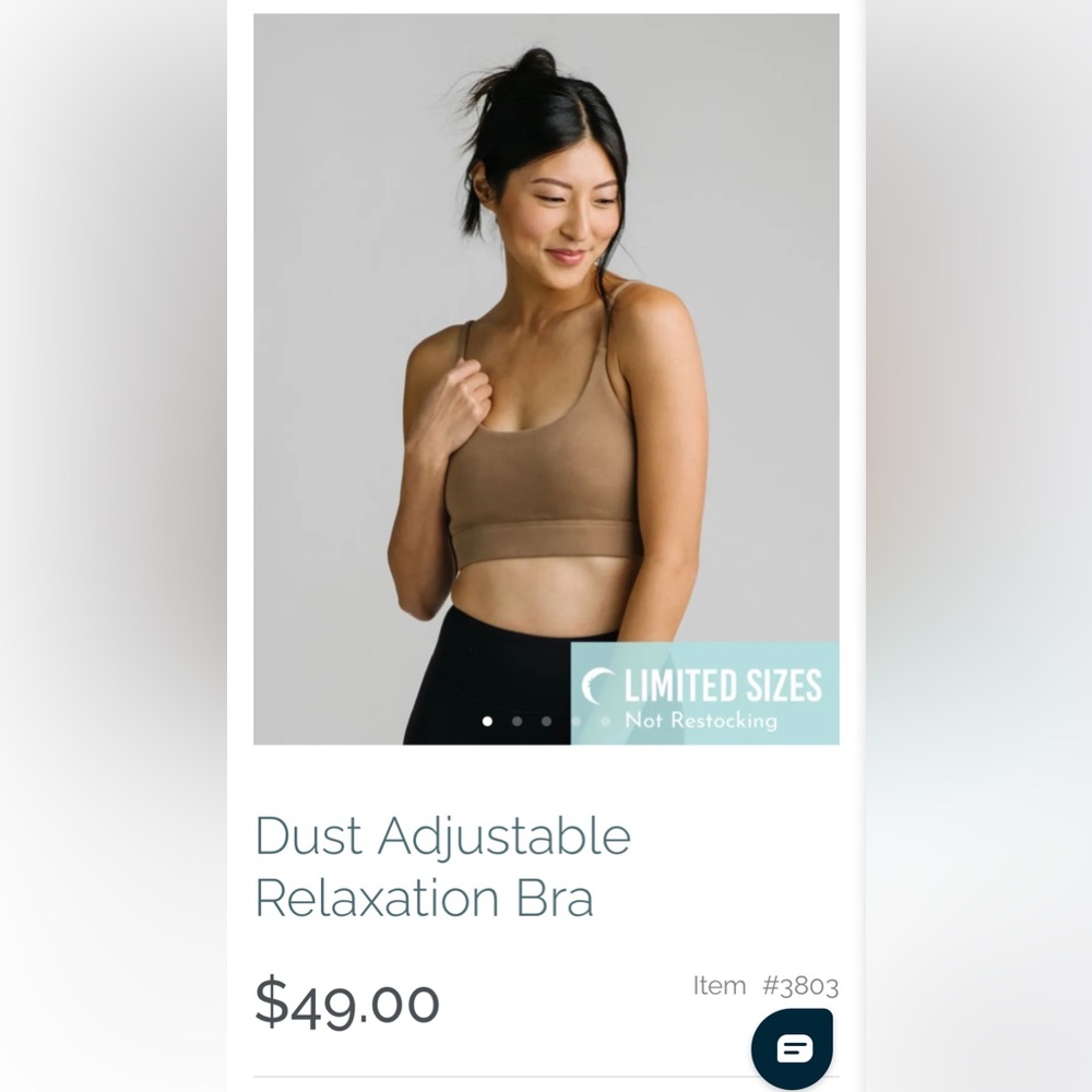 Zyia NWT Dust Adjustable Relaxation Bra XL